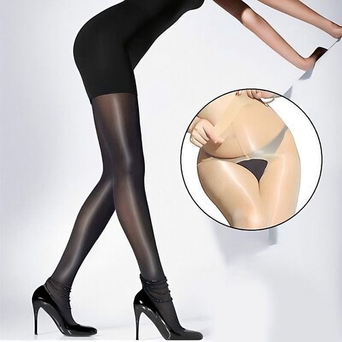 High waisted glossy oily - high-waisted,
