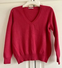 M&S Autograph Hot Pink 100% Cashmere Jumper Size 16- 18
