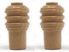 Large Wooden Ridged Cord Pull