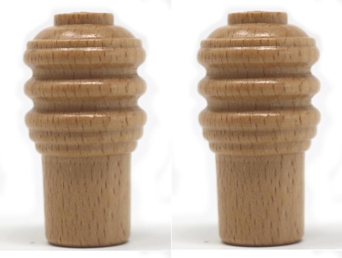 Large wooden ridged cord pull - cord,