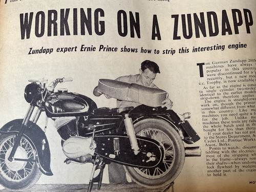 Zundapp 250cc engine strip era - 250cc,