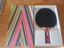  Xiom Hayabusa ZLX Table Tennis Blade with Dignics 05 and Grass D-tecs.