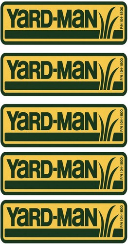 Yard man lawnmower - stickers, x5