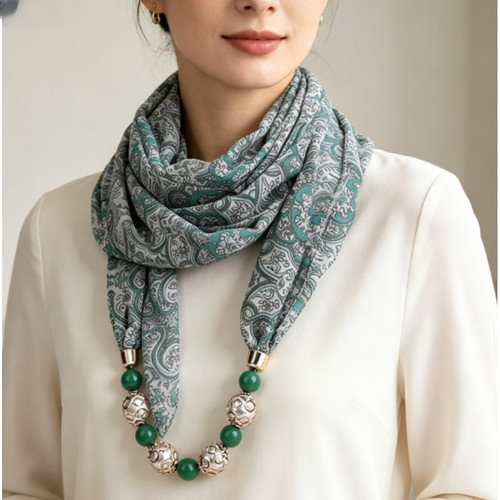 Women chiffon scarf necklace - chiffon,