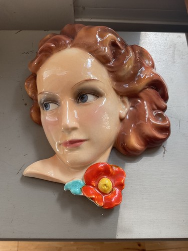 Art deco lady wall - lady, mask