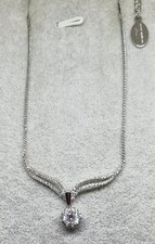 Alan Hannah Devoted Edition Wedding Jewellery silver plated cz necklace 