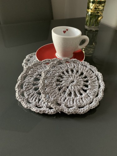 Grey vintage hand crochet - hand,