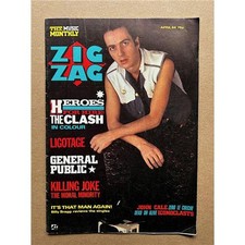 CLASH ZIG ZAG MAGAZINE APRIL 1984 - JOE STRUMMER COVER WITH MORE INSIDE + killin