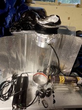 600w Omega Dimmable Digital Ballast Grow Light Kit Reflector Hood HPS D