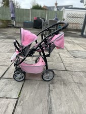 Silver Cross Twin Wave Stroller Doll Kids Play Toy Pram Buggy Pushchair