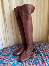 Principles Brown Leather Over Knee Pirate Boots UK 8 / EU 41