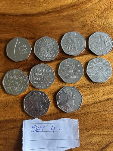 British 50p coin bulk - uk, lot