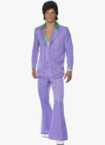 Smiffys lavender 70s suit - lavender,