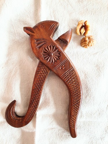 Vintage hand carved wooden - carved,