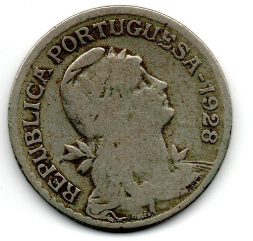 Portugal escudo 1928 coin - portugal,
