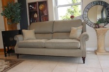 Quality Parker Knoll high back sofa RRP £2600 pale green