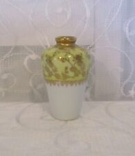 Miniature Limoges France Floral Gilt Decorated Vase 7cm Tall