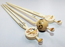  ANTIQUE JAPANESE KANZASHI HAIR PINS  ORNAMENTAL GEISHA HAIR Sticks X3