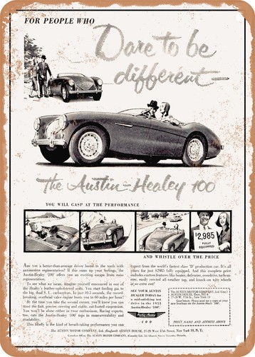 Metal sign 1955 austin - metal,