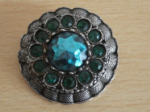 Vintage brooch silver tone - brooch,