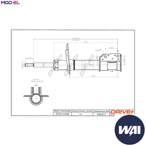 Shock absorber dp1610 0086 - shock, dp1610.10.0086