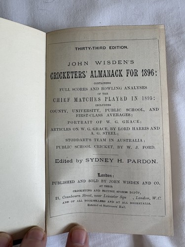 1896 wisden rebound - 1896, part