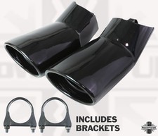 Black EXHAUST TAIL PIPE tips