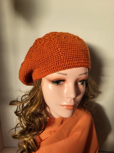 Handmade crochet beret hat - beret,