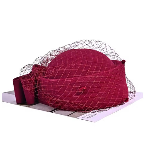 Royal pillbox hat - royal,