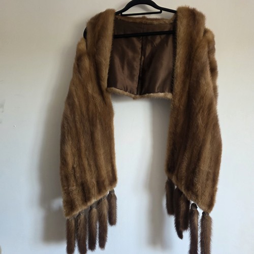 Vintage mink fur wrap - mink,