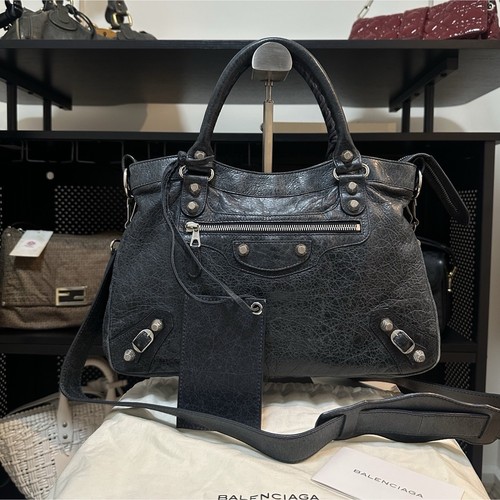 Balenciaga dark navy leather - balenciaga,