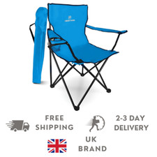 Folding Camping Chair Lightweight Picnic Chair w/ Cup Holder Blue - RETURNED
