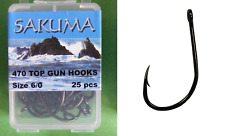 Sakuma 470 Top Gun Strong Forged Sea Fishing Hooks - Box of 25 - All Sizes