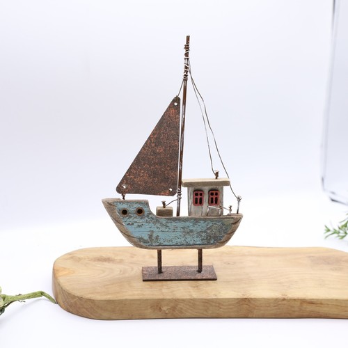 Rustic wooden boat metal - boat,