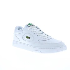 Lacoste Lineset 223 1 SMA Mens White Leather Lifestyle Trainers Shoes