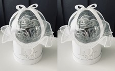 2 X Large White Rose Artificial Flowers Forever Bobo Gift.