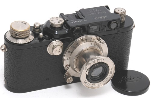 Leica iii black with elmar - leica,