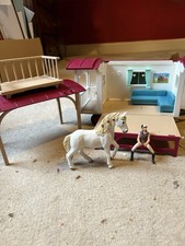 Schleich 2013 Retired Camping Trailer Set With Horse And Rider