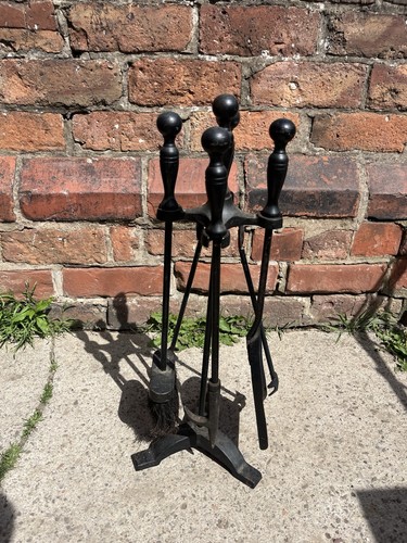 Wrought iron black fireside - iron,