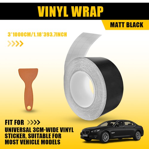 Matte black chroming vinyl - black, de-chroming