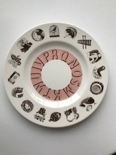 WEDGWOOD ERIC RAVILIOUS ALPHABET PLATE MARTHA STEWART