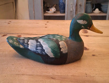 Antique Hand Crafted/Painted Decoy Duck - 12 inch.