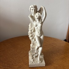 Vintage Greek Aphrodite Nude Statue Oath to Love Resin Figurine 9 Inches Tall