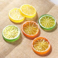 10X Artificial Plastic Lemon Slice Lifelike Fake Fruit Wobble Party Decor Props
