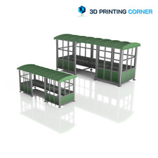 RAILWAY STATION PLATFORM SHELTER 1:43 1:76, 1:148 Scale, O, OO, N gauge Model