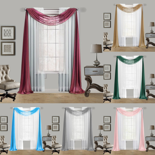 1pc printed solid voile scarf - 1pc,