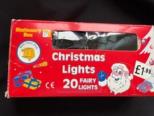 Vintage White Christmas Fairy Lights  20 Lights Retro Working