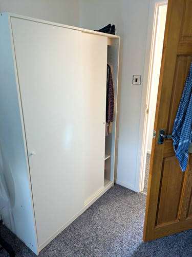 White freestanding wardrobe - white, 2