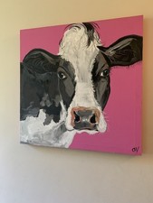 Caroline Walker Original Acrylic Jessie The Cow Painting