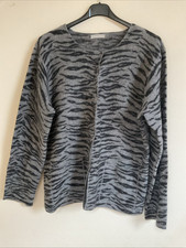 Deane & White Wool Blend Black and Grey Long Sleeve Cardigan Size Small